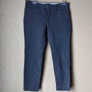 Banana Republic Navy Sloan Dash Print Pant SZ 4P